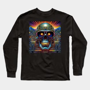 Groovy Cyber Skulls – Trippy Vibes 20 Long Sleeve T-Shirt